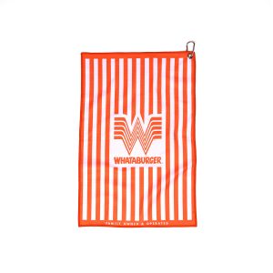 Orange/White Stripe Golf Towel